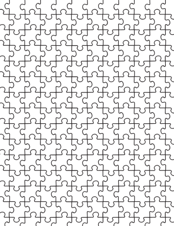 Plantilla imprimible de piezas de rompecabezas
