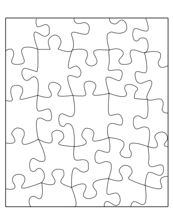 Plantilla imprimible de piezas de rompecabezas