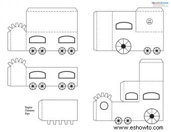Artesanía con recortes de tren de papel