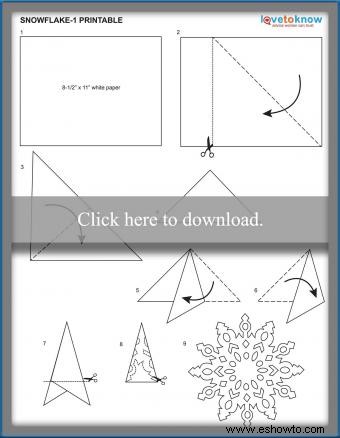 Patrones de copos de nieve de papel
