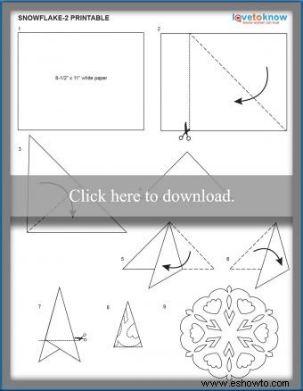 Patrones de copos de nieve de papel
