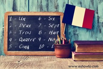 Hoja de trabajo de números en francés imprimible