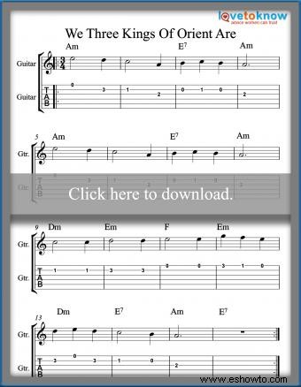 Tablaturas fáciles de guitarra acústica