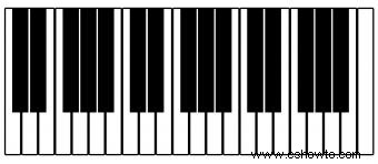 Diseño de teclado de piano imprimible