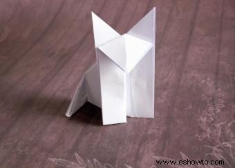 Cómo hacer un lobo de origami