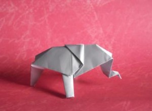 Instrucciones del elefante de origami