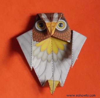 Cómo hacer un búho de origami