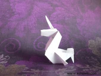 Cómo hacer un unicornio de origami