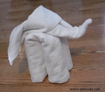 Instrucciones para animales con toallas dobladas
