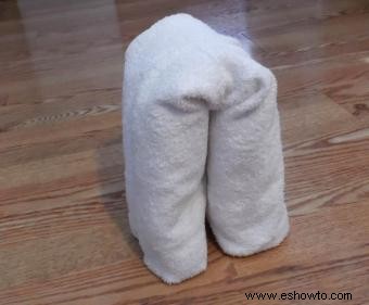 Instrucciones para animales con toallas dobladas