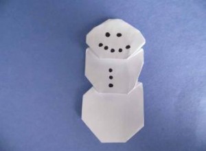 Cómo hacer un muñeco de nieve de papel