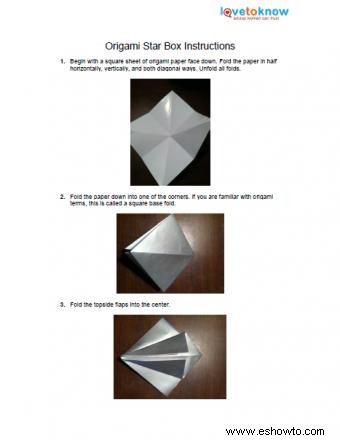 Patrones de cajas de origami