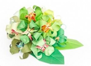 Ramo de flores de origami