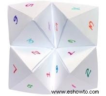 Adivino de origami imprimible