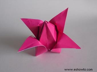 Instrucciones de tulipán para origami