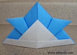 Casco de samurái de origami