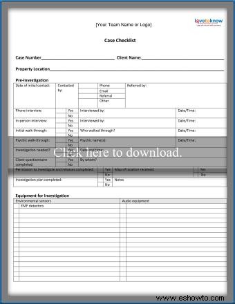 Formularios y registros de clientes de actividades paranormales gratuitos (lo que necesita) 