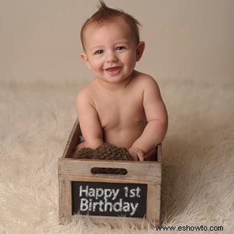 Ideas fotográficas para el primer cumpleaños del bebé