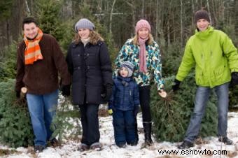 Ideas para retratos familiares de Navidad