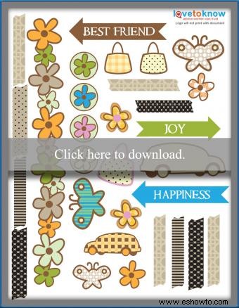 Pegatinas para Scrapbooking para Imprimir Gratis