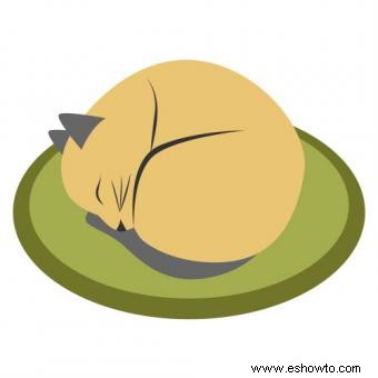 Adorno de gato durmiente