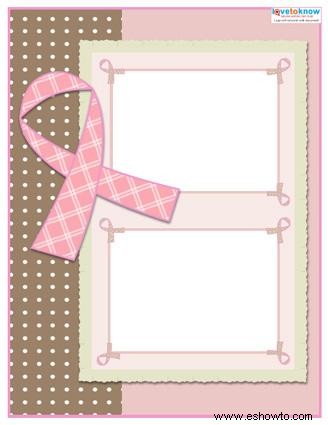 Diseños de álbum de recortes de concientización sobre el cáncer de mama