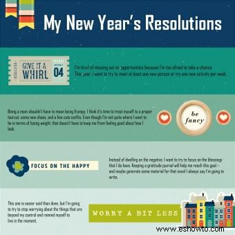 Diseños de resolución de Año Nuevo