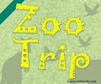 Ideas de diseño para álbumes de recortes con temas del zoológico