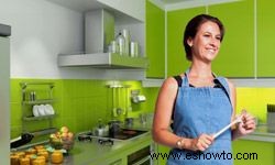 10 diseños de gabinetes de cocina verdes