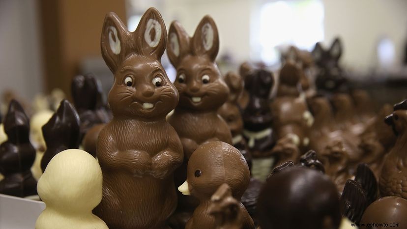 ¿Cómo hacen conejos de Pascua de chocolate huecos? 