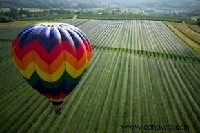 ¿Se puede tomar un globo aerostático a través del país del vino? 