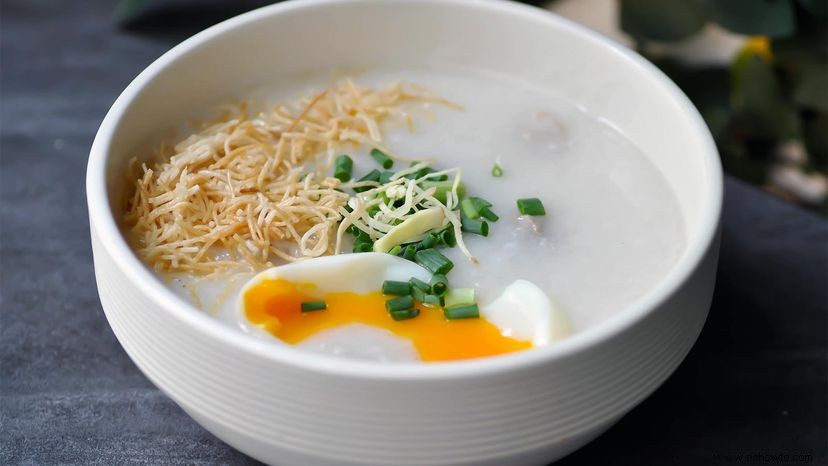 Congee es el alimento equivalente a una manta de gravedad caliente y calentada 