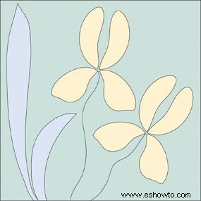 Patrón de monedero acolchado floral 