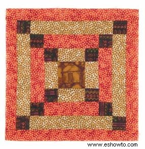 Quilt Block Chimeneas y Piedras Angulares 