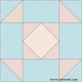 Bloque de edredón de doce triángulos 