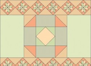 Patrón Gratuito de Mantel Individual Acolchado con Triángulos: Bloque Doce Triángulos