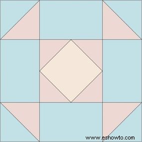 Patrón de mantel individual acolchado de triángulos 
