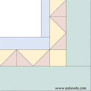 Patrón de borde de colcha de triángulos 