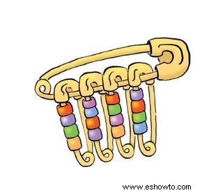 Cómo hacer alfileres con cuentas 