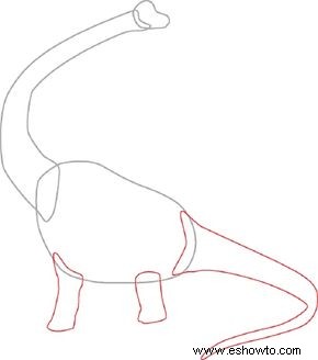 Cómo dibujar Brachiosaurus en 5 pasos 