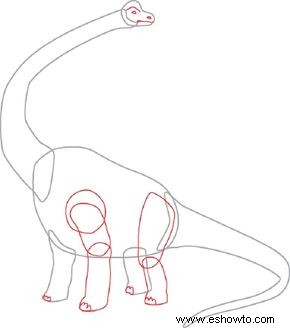 Cómo dibujar Brachiosaurus en 5 pasos 
