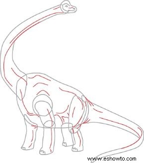 Cómo dibujar Brachiosaurus en 5 pasos 