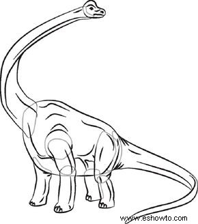 Cómo dibujar Brachiosaurus en 5 pasos 