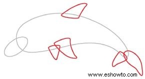 Cómo dibujar un delfín en 4 pasos 