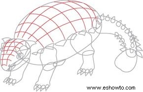 Cómo dibujar Ankylosaurus en 8 pasos 