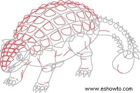 Cómo dibujar Ankylosaurus en 8 pasos 