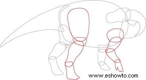 Cómo dibujar Bactrosaurus en 7 pasos 