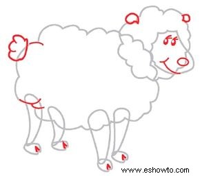 Cómo dibujar una oveja en 4 pasos 