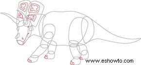 Cómo dibujar Arrhinoceratops en 6 pasos 