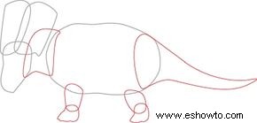 Cómo dibujar Arrhinoceratops en 6 pasos 
